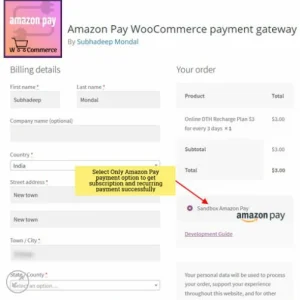 Amazon Pay WooCommerce payment